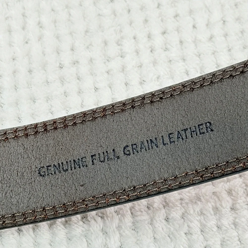 Timberland PRO Mens Brown Full Grain Leather Work Belt Size 50 Double Stitched